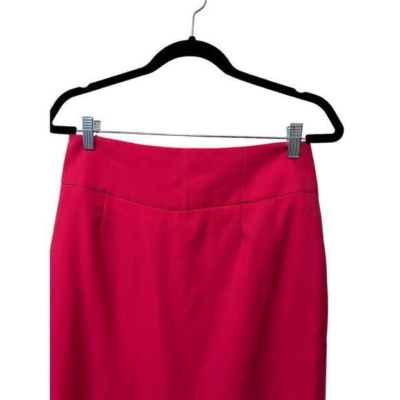 J. Crew Wool Stretch Lined Back Zip Straight Pencil Skirt Fuchsia Pink Size 4 - Picture 5 of 12